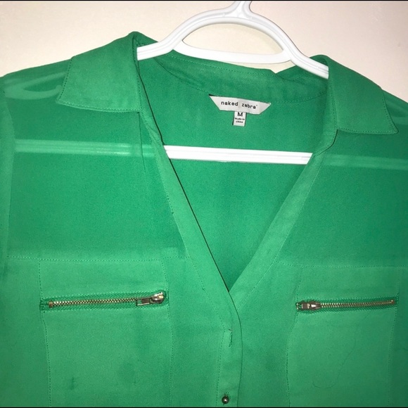 Naked Zebra Green Collared Full Sleeve
Flowy Dress - Picture 6 of 9